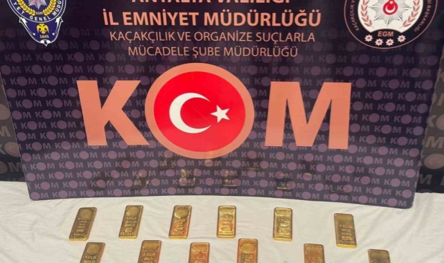 Piyasa değeri 33 milyon TL olan 12 kilogram gümrük kaçağı altın ele geçirildi