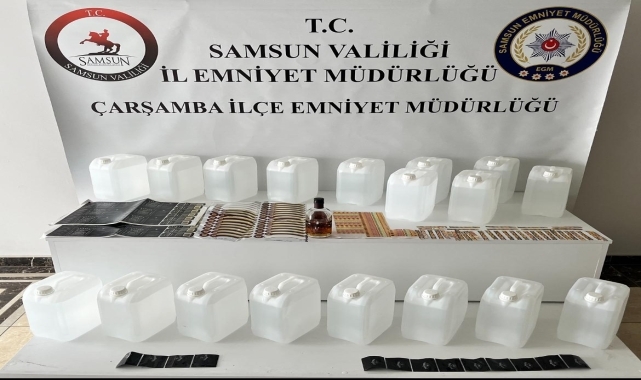 Samsun'da sahte içki operasyonunda 1 zanlı yakalandı