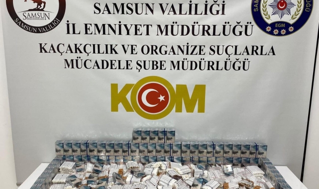 Samsun'da 2 bin 620 adet doldurulmuş makaron sigara ele geçirildi