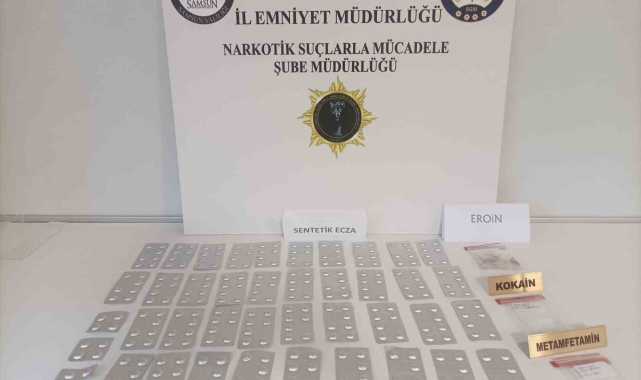 Samsun'da uyuşturucuyla yakalanan 2 kişi gözaltına alındı