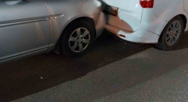 Siirt'te maddi hasarlı zincirleme trafik kazası