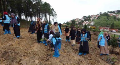 Şile'de 10 bin fidan, Filistinli şehitler için toprakla buluşturuldu