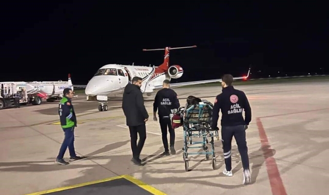 Şırnak'ta kalp rahatsızlığı geçiren kadın ambulans uçakla Ankara'ya sevk edildi