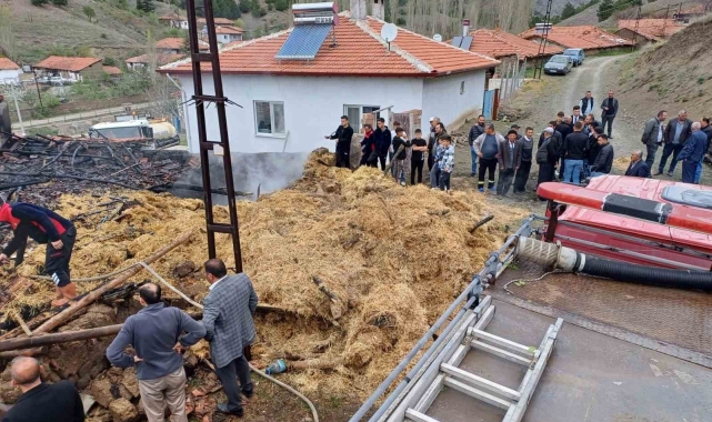 Sungurlu'da korkutan yangın