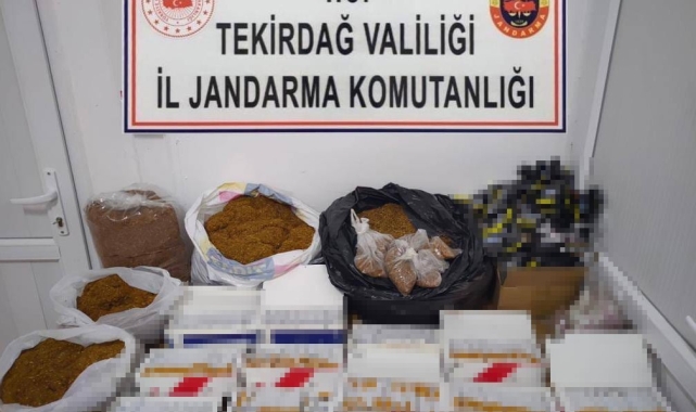 Tekirdağ'da uyuşturucu, makaron ve tütün ele geçirildi