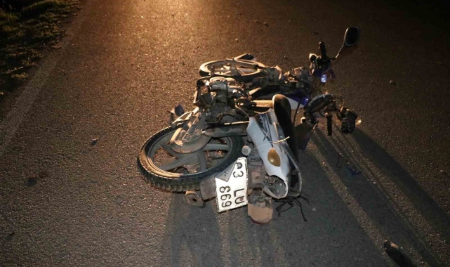 Ticari araç ile çarpışan motosikletin sürücüsü ağır yaralandı