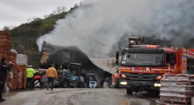 Trabzon'da çıkan iş yeri yangını söndürüldü