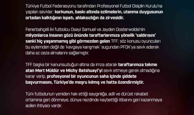 Trabzonspor'dan PFDK sevklerine sert tepki