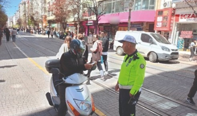 Trafiğe kapalı bölgelere giren motosiklet ve motorlu bisiklet sürücülerine ceza kesildi
