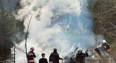 Uzungöl'de mezra yangını