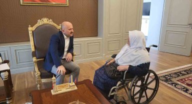 Vali ile görüşmek isteyen engelli kadın özel araçla makamı getirildi