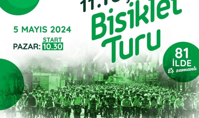 11. Yeşilay Bisiklet Turu 5 Mayıs Pazar günü düzenlenecek