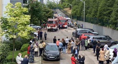 16 katlı binada yangın paniği