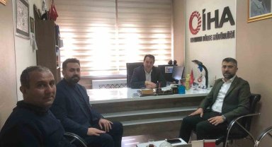 AK Parti İl Başkanı Küçükoğlu, İHA Erzurum Bölge Müdürlüğü'nü ziyaret etti