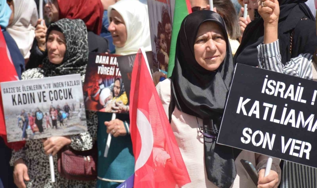 AK Parti Kadın Kolları 81 ilde İsrail'i protesto etti
