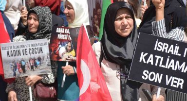 AK Parti Kadın Kolları 81 ilde İsrail'i protesto etti