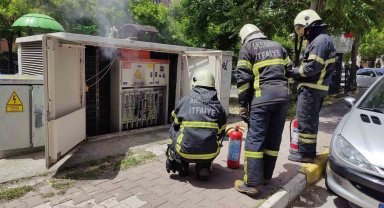 Aksaray'da elektrik panosunda yangın paniği
