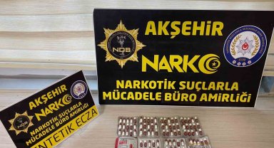 Akşehir'de uyuşturucu hap ele geçirildi