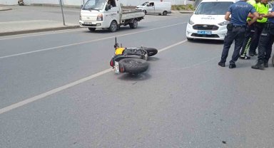 Alanya'da iki motosiklet çarpıştı; 1 yaralı
