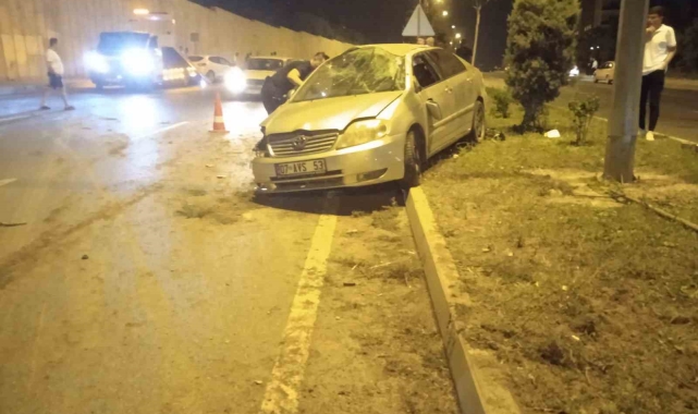 Alanya'da iki otomobil çarpıştı: 1 yaralı