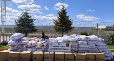 Ankara'da 13 ton 450 kilo bandrolsüz kıyılmış tütün ele geçirildi
