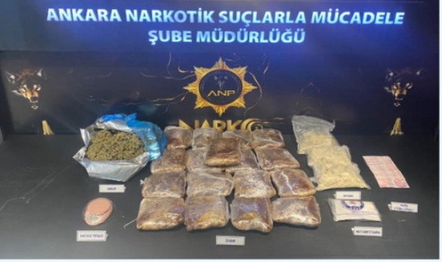 Ankara'da uyuşturucu operasyonu: 3 şüpheli gözaltına alındı