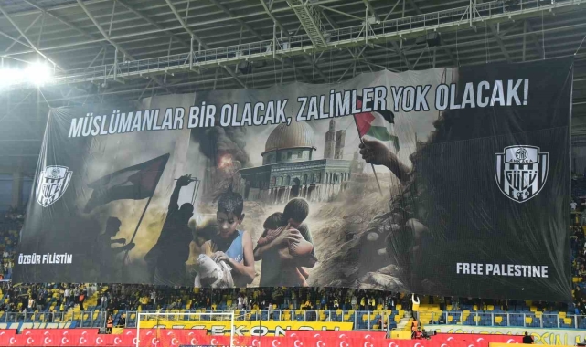 Ankaragücü taraftarından Filistin'e destek