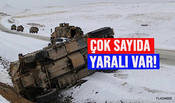 ASKERİ ARAÇ DEVRİLDİ!