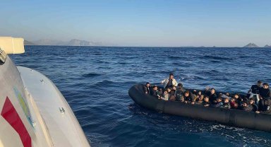 Bodrum'da 10'u çocuk 32 düzensiz göçmen kurtarıldı