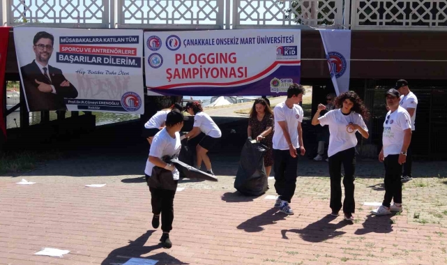 Çanakkale'de çevre bilinci için Plogging şampiyonası düzenlendi