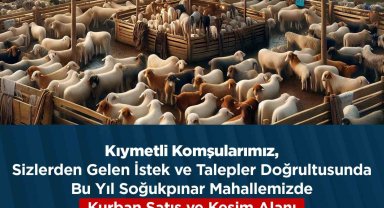 Çekmeköy Soğukpınar'da kurban satış ve kesim alanı kurulmayacak