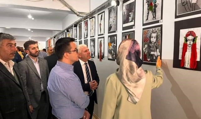 Çermik'te Filistin temalı sergi açıldı