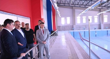 Çine'de Gençlik Merkezi ve Yüzme Havuzu çalışmalarında sona gelindi