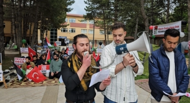 Çorum'da üniversiteliler Gazze için 3 günlük oturma eylemi başlattı