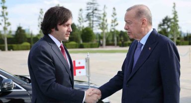 Cumhurbaşkanı Erdoğan, Gürcistan Başbakanı Kobakhidze'yi resmi törenle karşıladı