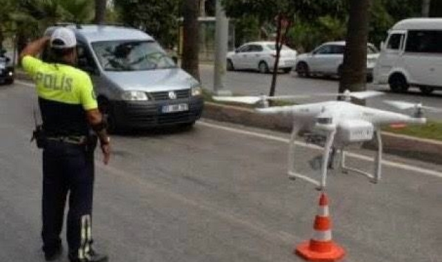 Dron denetimlerine 12 sürücü takıldı