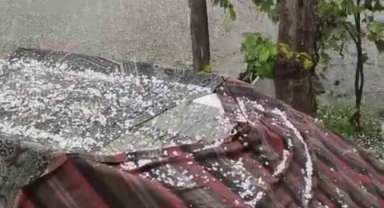 Düzce'de dolu etkili oldu, tarım arazileri zarar gördü