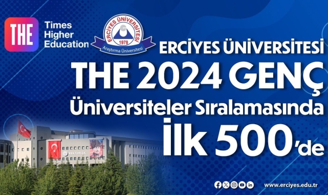 ERÜ, THE Genç Üniversiteler Dünya Sıralaması'nda ilk 500 üniversite arasında