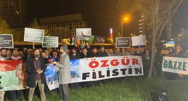 Filistin Dayanışma Platformu, İsrail'in Refah'ta başlattığı saldırıyı Ankara'da protesto etti