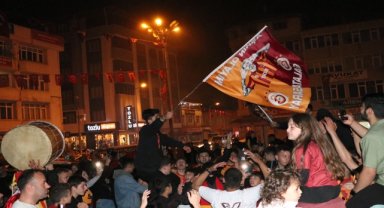 Galatasaray'ın şampiyonluğu Havza'da kutlandı