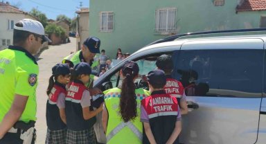 Germencik'te öğrencilere uygulamalı trafik eğitimi