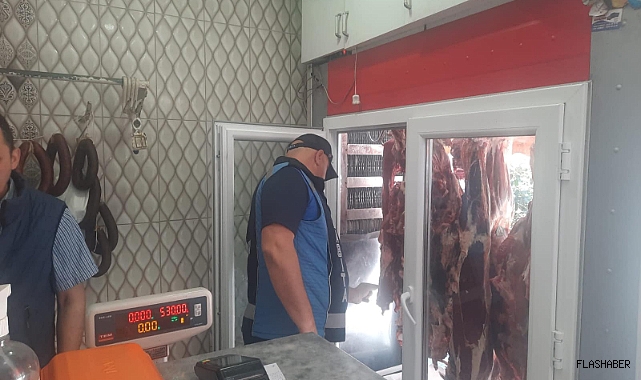 GERZE'DE ZABITA EKİPLERİ KASAPLARI DENETLEDİ!