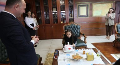 Giresun Valisi Serdengeçti'den şehit kızına doğum günü sürprizi