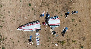Gümüşhane'de düşen uçaktan yolcu kurtarma tatbikatı