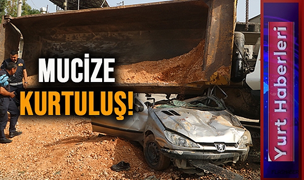 HURDAYA DÖNEN ARAÇTAN SAĞ ÇIKTI!