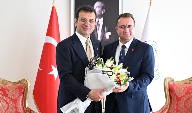 İBB Başkanı İmamoğlu'dan Gaziosmanpaşa Belediye Başkanı Bahçetepe'ye tebrik ziyareti