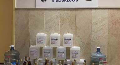 İncirliova'da 150 litre kaçak alkol yakalandı