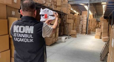 İstanbul'da 'kaçak ve taklit ayakkabı' operasyonu: Binlerce çift ayakkabı ele geçirildi