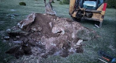 Kaçak kazı yapan 4 şüpheli suçüstü yakalandı