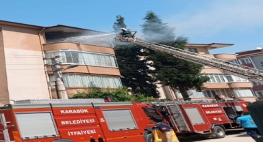 Karabük'te apartman dairesinde çıkan yangın hasara yol açtı